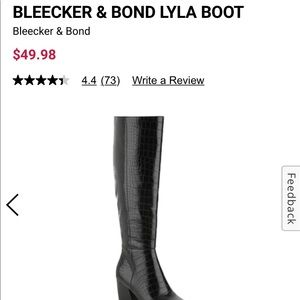 ISO: Bleecker & Bond Lyla Boot (Black Croc Knee High)